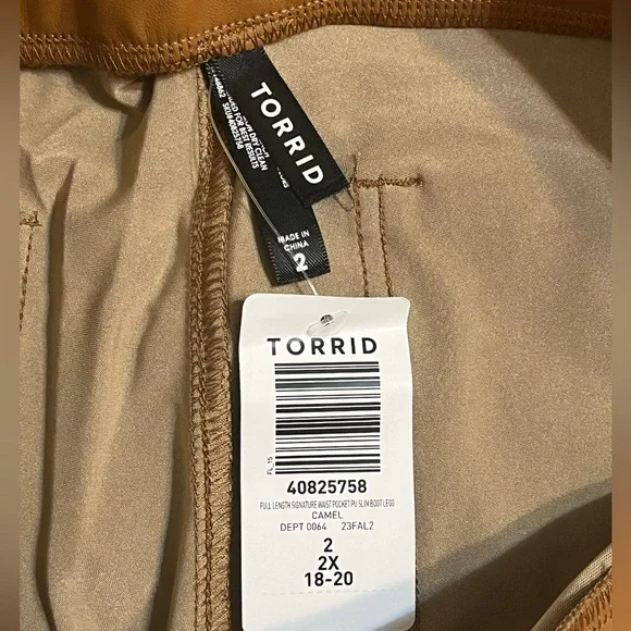 NWT Torrid  Signature Waist Faux Leather Slim Boot Legging | 18/20 - Picture 7 of 9